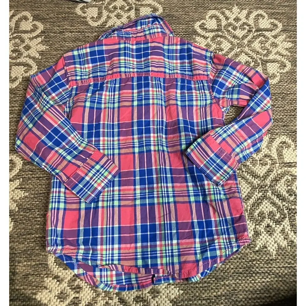 Toddler Boys Carter's Cotton Plaid Button Down Shirt Size‎ 3T Easter